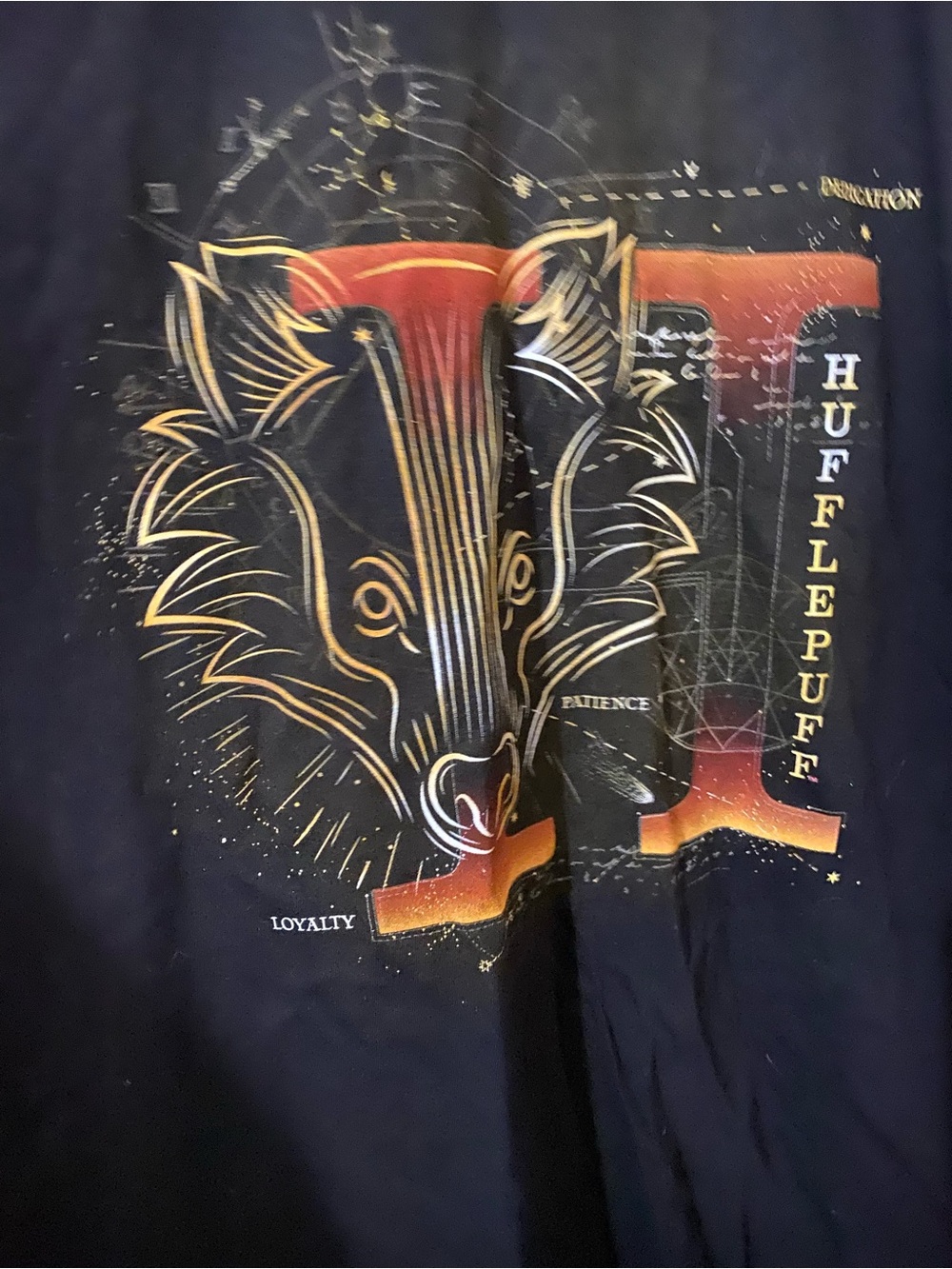Warner Bros. Harry Potter Black Tee with White Print